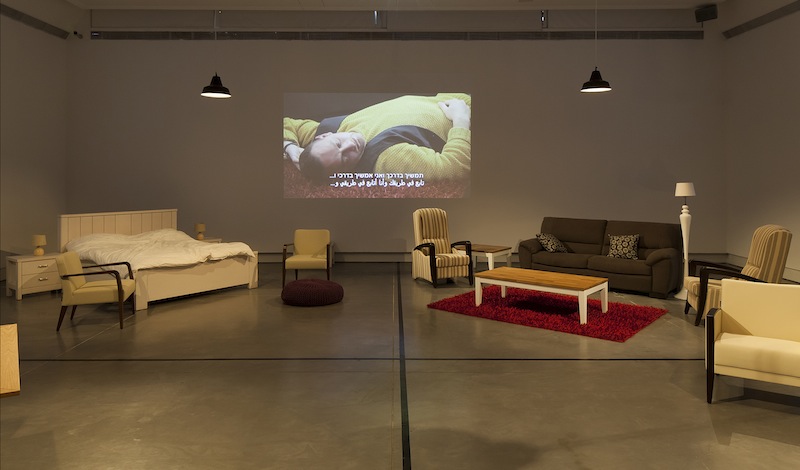 Installation shot of Einat Amir's Our Best Intentions in Petach Tikva Museum of Art  Photo: Elad Sarig